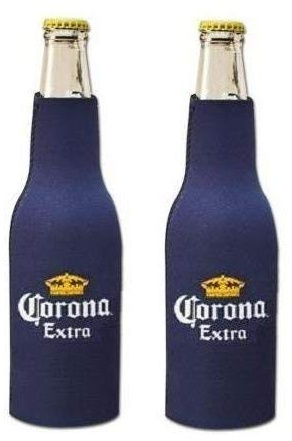 Corona Extra Beer Bottle Suit Holder Cooler Kaddy Huggie Coolie Set of 2