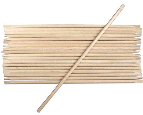 BNP 100 Pcs Cuticle Wood Stick Pusher For Manicure 7 in Length, 1/8 Diameter Use Removal Manicure Care Tool