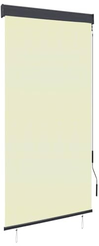 vidaXL Tenda a Rullo per Esterni 100x250 cm Crema