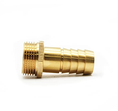 DOJA Barcelona Tuyau de raccordement 3/4 x 20 mm | Embout de jardin en laiton | Connecteur fileté mâle parallèle | Buse de tuyau pour conduites d'air, eau, carburant, huile et gaz