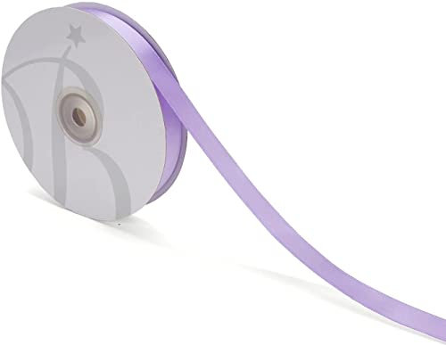 Nastro Doppio Raso 10mm X 50 Metri per Artigianato, Natale, Decorazioni, Adatto Per confezionare Regali, Feste di Compleanno, Matrimoni, Bomboniere (Lilla)