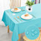 DWCN Aqua Tischdecke Fleckschutz Abwaschbar Tischwäsche Wasserdicht Tischtuch für Esszimmer, Garten, Party, Hochzeiten oder Haushalt,130x160cm