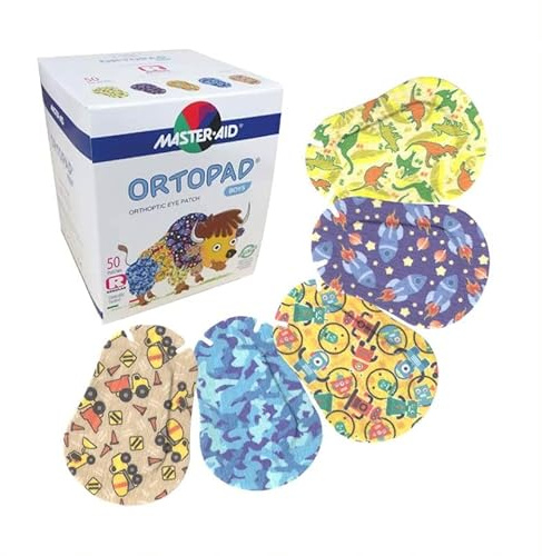 Ortopad® Bamboo Boys Eye Patches, 50/Box (Regular Size, 4+ yrs) Blue Camo Pack