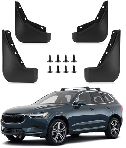 PSLER Stänkskydd till Volvo XC60 2018–2025 Stänkskydd, 4-pack | Smutsfångande set, stänkskydd, XC60-tillbehör, smutsfångare för Volvo XC60 2025, 2018–2025