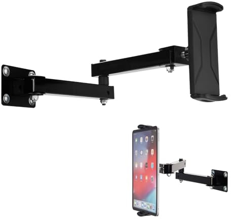 Zimoer Tablet Swivel Wall Mount, Mobile Phone Holder, 4-13 Inch Devices, Compatible for Switch, Kindle, iPhone, iPad