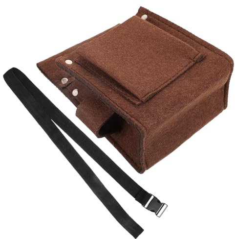 WATIIFUFU Portable Tool Belt Pouch for Carpenter Pocket, Sturdy Small Construction Tool Bag Buckle Belt, Wear-resistant Thickened Nail Pouch for Building Site Storage