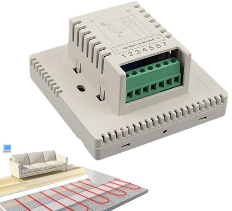 Thermostat Numérique pour la Maison - Contrôleur de Système de Chauffage au Sol | Affichage LCD Contrôleur de Température Précis pour Installation de Chauffage de la Chaudière dans le Salon et les Piè
