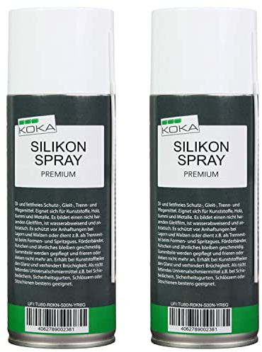 KOKA Silikonspray glidmedel smörjmedel gummivård (2 x 400 ml)