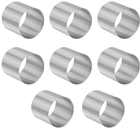 DOITOOL Stampo Per Torta Mousse Mini in Acciaio Inossidabile - Set Di 8 Anelli Per Torte Da 5 Cm Ideale Per Cheesecake E Dessert