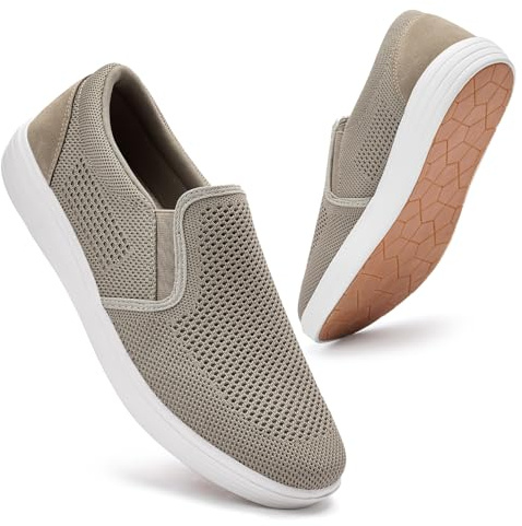 Puxowe Zapatillas de Deporte para Hombre Deslizamiento en Zapatillas de Ocio Ligeras Atmungsaktiv Netz Manos Libres Zapatillas Planas