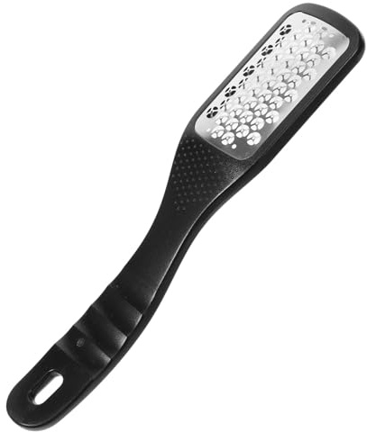 Homoyoyo Outil Précis de Pédicure en Acier Inoxydable pour Enlever Callosités Lime à Pieds Noir Poignée Confortable pour Soin des Pieds à Domicile