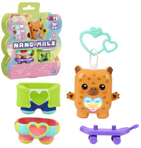 Hasbro Nano-mals Gabbybara the Capybara, Electronic Pet Toy, 70+ Responses, Interactive Fidget Toys for Girls & Boys Ages 5+
