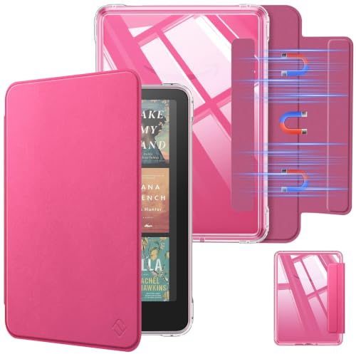 Fintie Avtagbart magnetiskt fodral för 7-tums Kindle Paperwhite (12:e generationen) och Kindle Colorsoft/Paperwhite Signature Edition 2025/2024, TPU-stötsäkert skyddsfodral med automatisk sömn