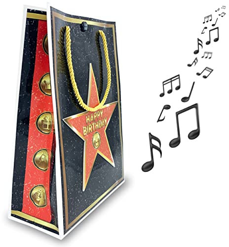 bentino MUSIK-Geschenktüte, beim ÖFFNEN der Tasche hört man den Song Simply the Best, tolle Geschenkverpackung für Geburtstage, GagBag