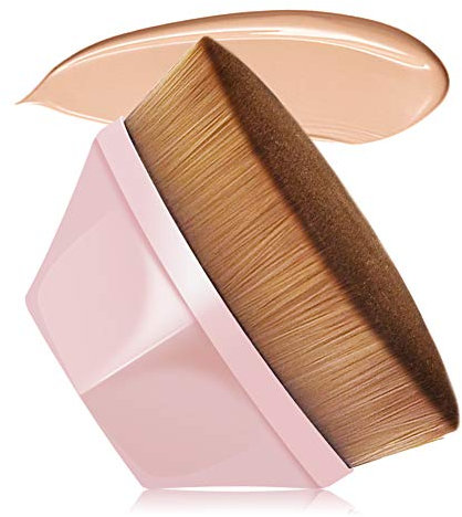 VICKSONGS Makelloser Foundation Pinsel, Make Up Pinsel Kabuki - Pinsel Foundation, Kabuki Foundation Pinsel mit box [60g/Super Weich] Foundation Brush zum Flüssigkeit, Creme, Concealer (Rosa)