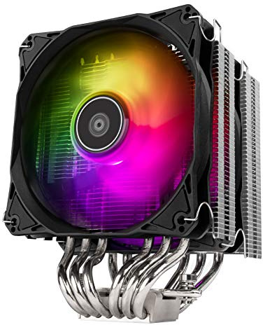 SilverStone Technology Hydrogon D120 ARGB, Dual tower CPU cooler with 6 heat-pipes and dual 120mm ARGB fans, PWM, Intel, AMD, SST-HYD120-ARGB