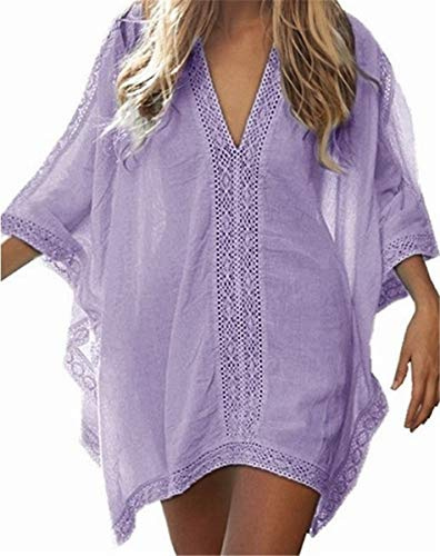 LikeJump Túnica Vestido de Playa Kimonos Pareos Bohemia Camisa Verano para Mujer
