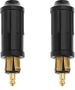 ECSiNG 2 Uds Adaptador de Encendedor de Cigarrillos DIN de Repuesto Compatible con BMW Motocicletas Automóviles Conector de Encendedor de Cigarrillos Macho DIN de 12v