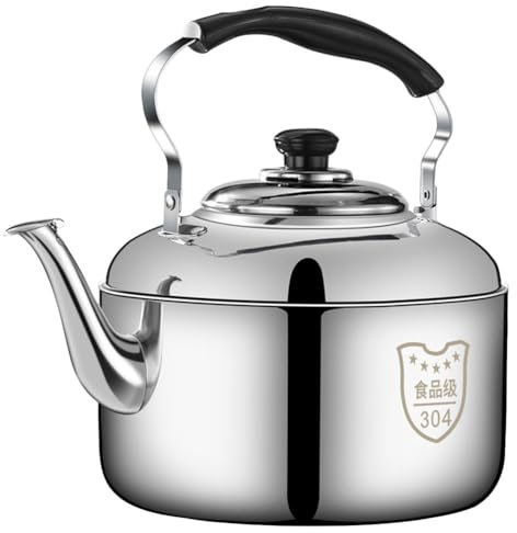 Tea Kettle Whistling Water Boiled Pot Stainless Steel Tea Pot 6L Water Boiler Kettle for Stovetop Induction Stove Top Anti-scalding Handle Tea Kettle