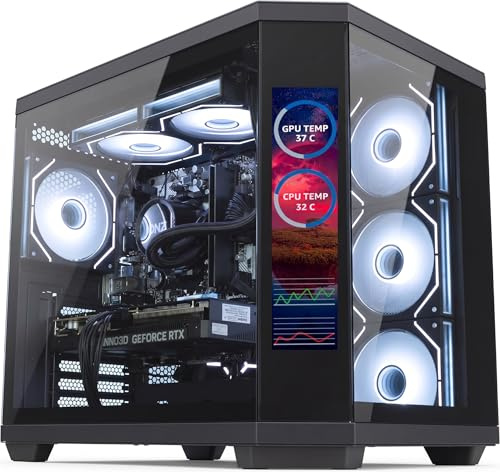 ionz Gaming PC - Desktop Computer | Intel i5-12400F | Nvidia RTX 5060 | 16GB RGB RAM | 1TB NVMe SSD - 240mm AIO | 650W 80+ PSU - WIFI | Windows 11 | (Apex Vision, Black)