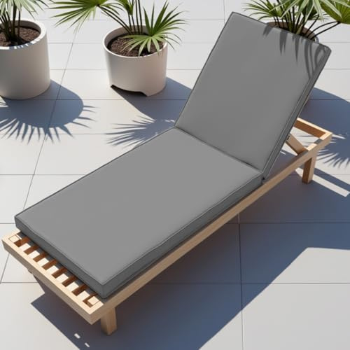 WLXFF Coussin Bain Soleil, Coussin Chaise Longue Coussins pour Jardin Coussin Transat RéSistant à l'eau, Coussin Transat Exterieur, Coussin Rocking Chair, Matelas pour Chaise Longue,No2,183X53X3CM