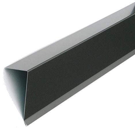 Ortblech Ortgangblech Ortgangwinkel 2000mm lang 60mm x 125mm Winkel Dach-Abschluss-Blech Dachrandblech Dach Kantblech Alu Anthrazit Grau (60mm x 125mm)