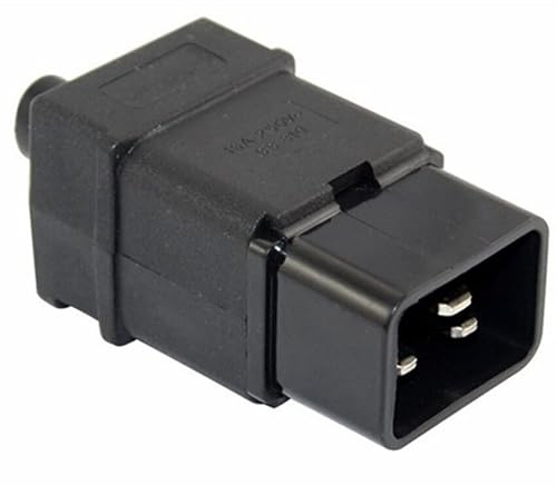 CABLEPELADO Connettore di alimentazione C20 maschio | IEC320 C20 | 16A 250V CE | Adatto per stazioni di lavoro, server ad alta potenza, UPS PDU, router e switch Reti di grandi dimensioni