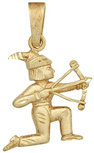 Jobo Sternzeichen-Anhänger Schütze aus 925 Sterling Silber vergoldet