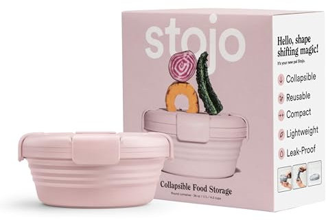 STOJO Bowl Carnation (Collapsed Packaging) Bottiglia, Adulti Unisex, Multicolore (Multicolore), Taglia unica