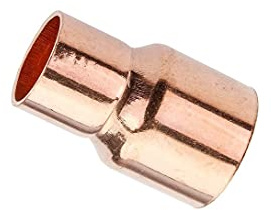 EZ-FLUID Plumbing 1-1/2 x 1-1/4 C X C Copper Reducer Coupling, LF Pressure Reducing Coupling Fittings With Stop,Sweat Solder Copper Pipe Connection for Residential,Commercial. (1 Pack)