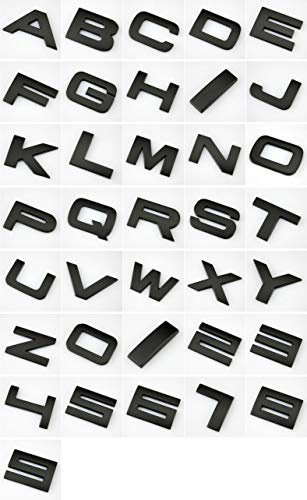 NewL, Lettere personalizzate in metallo per auto e cassetta postale, kit per creare emblemi e nomi (colore nero, nuovo font)