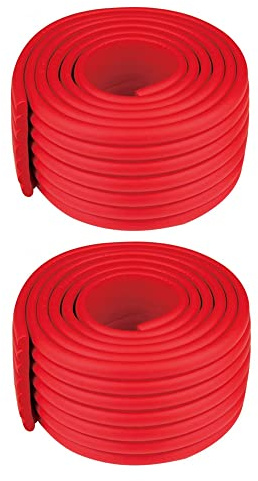 Protezione dell'angolo del bordo, 4 m Protezione della protezione del bambino Paraurti di sicurezza Angoli del bordo fai-da-te per la sicurezza dei bambini, Protezione dei mobili (rosso)