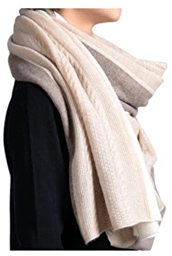 SERUMY Écharpes Tricotées Écharpe en Laine en Cachemire Tricotée Femmes Soft War Long Wrap Scharf d'hiver pour Femmes Couvertures Foulard Volées-1,190-70Cm