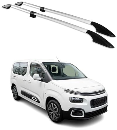 OMAC Barres de Toit longitudinales pour Citroen Berlingo 2018-2026 L2 Alu Gris
