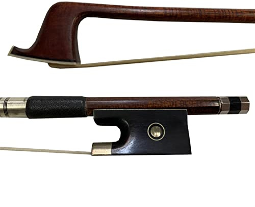 Arco violín de estudiante Profesional De Violín De Fibra De Carbono Híbrido 4/4,3/4,1/2,1/4 Fuera De Pernambuco Ebony Frog (Color : 4 4size)
