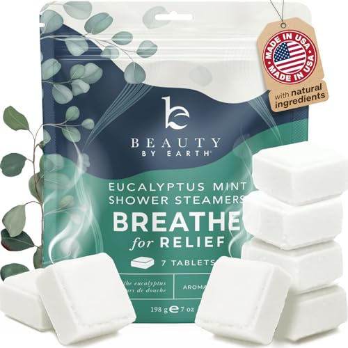 Shower Steamers Aromatherapy - USA Made with Natural Ingredients & Eucalyptus Essential Oil, Large Shower Bombs, Relaxation Spa Gifts for Women & Men, Unique Self Care Gifts