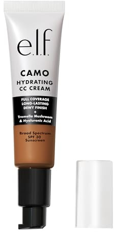 e.l.f. Hydrating Camo CC Cream, Colour Correcting Full Coverage Foundation For A Dewy Finish With SPF 30, Vegan & Cruelty-Free, Tan 460N