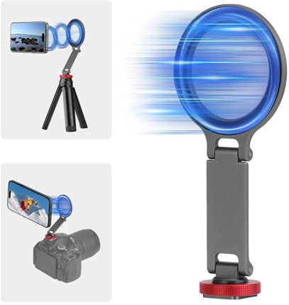 BRDRC Cold Shoe Handyhalterung, Stativ Halterung für iPhone Magsafe Magnetischer Hot Shoe Kamera Adapter mit 1/4 Schraubloch für DJI Ronin Samsung Canon Nikon DSLR Fotografie Zubehör
