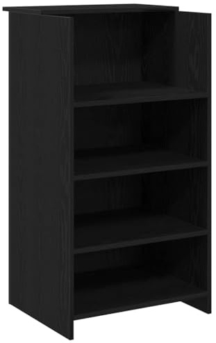 vidaXL Reception Desk Black 55x50x103.5 cm Engineered Wood, reception counter, salon reception desk, reception bar desk, front desk