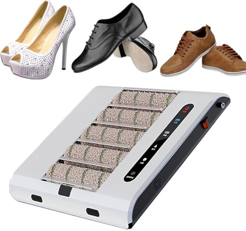Cireuse à chaussures électrique, machine de nettoyage de semelles entièrement automatique, nettoyeur de chaussures à induction, nettoyeur de chaussures sans eau, aspiration 1000 PA, essuyage rapide en
