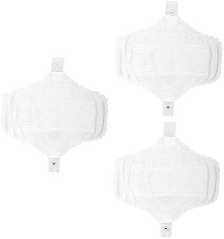 OUNONA Assorbenti Igienici in Cotone Lavabili Riutilizzabili Set da 3 Pezzi 18 Cm, Assorbenti Mestruali Pulsante Nascosto, Traspiranti e Sottili per Donne, Asciutti e Confortevoli