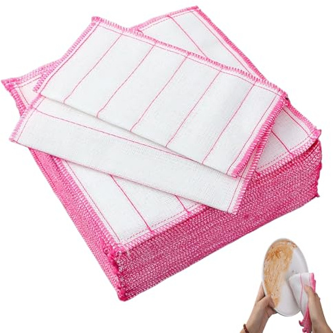 Illkjasfc Paquete De 12 Toallas Limpieza Gasa Algodón Paño Limpieza Absorbente Resistente 8 para Uso Industrial Comercial En Hogar Paños Cocina Gasa Algodón Grueso