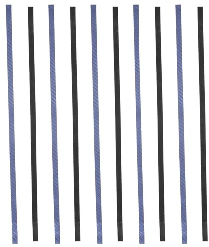 SOIMISS Lot de 10 Bandes Adhésives de Protection pour Raquette de Tennis de Table Ruban Latéral Élastique 08 CM en Tissu PU Noir et Bleu Accessoire Solide Anti-UV pour Usage Intérieur