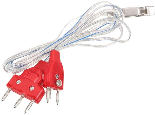 Beavorty Cordon de Corps D'escrime pour Fleuret, Fil de Clôture en Aluminium, Connecteur Porte-Masque Rouge, Accessoire de Câble Professionnel pour Compétition Sportive
