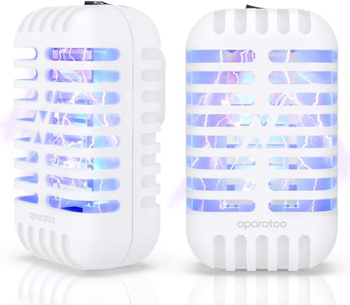 Lampada Antizanzare Plug in 2 Packs, Ammazza Zanzare Elettrico Uccisore di Mosche Per Mosche con Luce LED da Interno Cattura Insetti Per Interni, Esterni, Cucina, Giardino