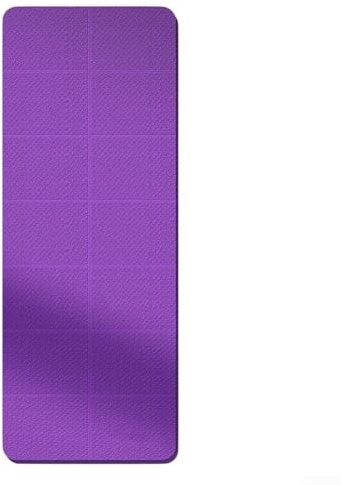 Hasaller Tappetino da yoga pieghevole da viaggio, spessore 4 mm, antiscivolo, in spugna ad alta densità, portatile, per pilates, fitness, allenamento a casa, con borsa portaoggetti, viola