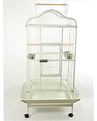 Voliera gabbia per pappagalli. Cenerino, amazone, cacatua Bianca martellata. dim. est. 80 x 76 x 175cm