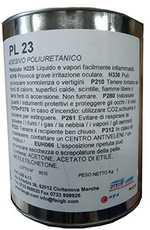 adesivo poliuretanico a caldo da kg 1, per incollaggio pvc gommoni, suole, legno parti in gomma