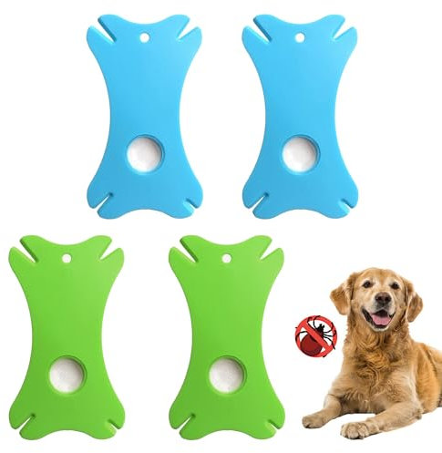 4 Stücke Zeckenentferner Zeckenkarte Mensch, Zeckenkarte, Zeckenkarte Kinder Zeckenkarte für Menschen Kinder Hunde Katzen, Einfach zu verstaue, Immer Dabei Zeckenkarte mit Vergrößerungsglas, 2 Colors