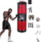 Boxsack,Boxsack Hängend,boxsack Set Erwachsene,15-in-1 Heavy Duty Boxsack, Mit dickerer Kette kann 360° gedreht werdenGeeignet für Muay Thai Boxen und Sparring(ungepolstert) (120cm)